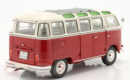 1/18 Schuco Volkswagen VW T1b Bulli Samba (Red & White) Diecast Car Model