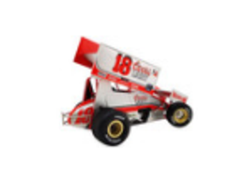 Winged Sprint Car #18 Brad Doty "Coors Light" National Sprint Car Hall of Fame and Museum "World of Outlaws" (1986) 1/18 Diecast Model Car by ACME