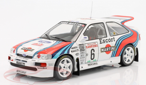 1/18 Ixo 1994 Ford Escort RS Cosworth #6 6th Rallye SanRemo Jolly Club Gianfranco Cunico, Stefano Evangelisti Car Model