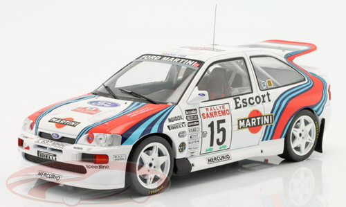 1/18 Ixo 1994 Ford Escort RS Cosworth #15 9th Rallye SanRemo Jolly Club Malcolm Wilson, Bryan Thomas Car Model