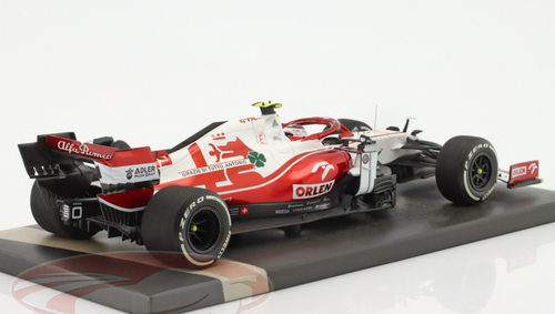 1/18 Minichamps 2021 Formula 1 Antonio Giovinazzi Alfa Romeo Racing C41 #99 Last Race Abu Dhabi GP Car Model