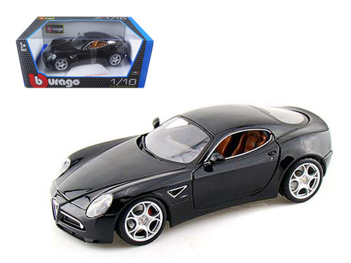 1/18 Bburago Alfa Romeo 8C Competizione (Black) Diecast Model Car