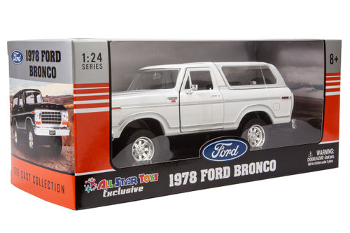 1/24 Motormax Ford Bronco Hard Top (White) Diecast Car Model