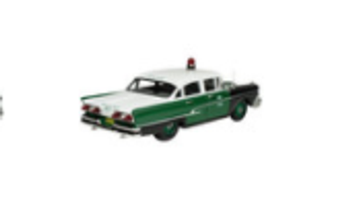 1958 Ford Custom 300 Green and White NYPD (New York City Police Department) Limited Edition to 250 pieces Worldwide 1/43 Model Car by Goldvarg Collection