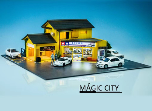 1/64 Magic City Tamiya Model & Repair Shop Diorama (cars & figures NOT included) 1/64 Magic City Tamiya Model & Repair Shop Diorama (cars & figures NOT included)