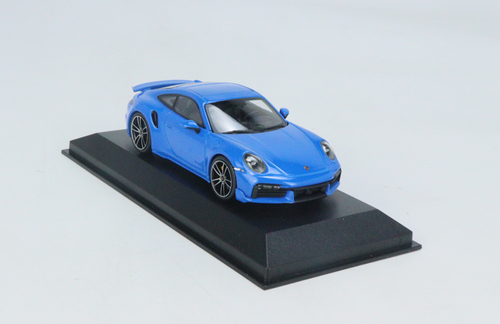 1/43 Minichamps 2021 Porsche 911 992 Turbo S Coupe Sport Design (Blue) Car Model