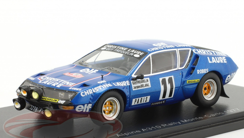 1/43 Spark 1977 Alpine-Renault A310 #11 Rally Monte Carlo Guy Fréquelin, Jacques Delaval Car Model