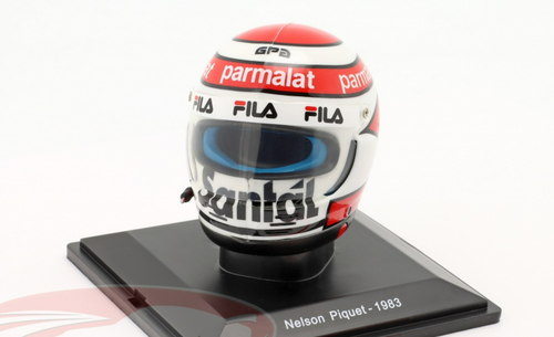 1/5 Spark 1983 Nelson Piquet #5 Fila Sport Formula 1 World Champion Helmet Model