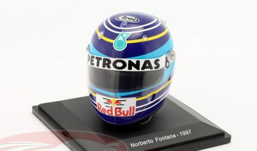 1/5 Spark 1997 Norberto Fontana #17 Red Bull Sauber Formula 1 Helmet Model