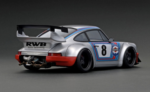 1/18 Ignition Model Porsche RWB 964 Silver With M64 Engine 