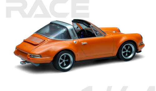  1/64 POPRACE Porsche 911 964 Singer Targa Orange Car Model