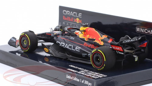 1/43 Minichamps 2022 Formula 1 Max Verstappen Red Bull Racing RB18 #1 Winner France GP Car Model