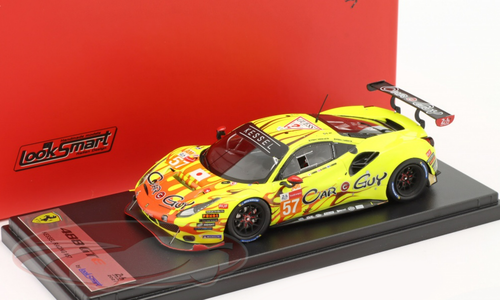 1/43 LookSmart 2021 Ferrari 488 GTE Evo #57 24h LeMans Kessel Racing Takeshi Kimura, Mikkel Jensen, Scott Andrews Car Model