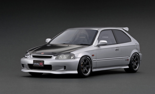 1/18 Ignition Model Honda CIVIC (EK9) Type R Silver Resin Car Model