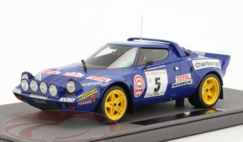 1/18 TopMarques 1976 Lancia Stratos HF #5 2nd Rallye Tour de Corse Team Chardonnet Bernard Darniche, Alain Mahé Car Model