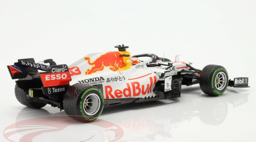1/18 Minichamps 2021 Formula 1 Max Verstappen Red Bull Racing RB16B #33 Turkish GP 2nd Place World Champion Car Model