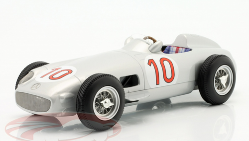 1/18 Werk83 1955 Formula 1 Juan-Manuel Fangio Mercedes-Benz W196 #10 Winner Belgium GP Car Model