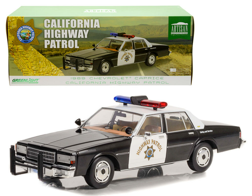 1/18 Greenlight 1989 Chevrolet Caprice Police California Highway Patrol Diecast Car Model