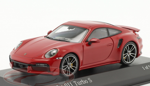 1/43 Minichamps 2021 Porsche 911 (992) Turbo S Sport Design (Carmine Red) Car Model