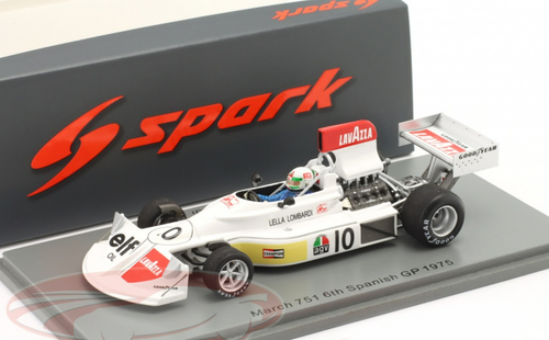 1/43 Spark 1975 Formula 1 Lella Lombardi March 751 #10 6th Spain GP Car Model