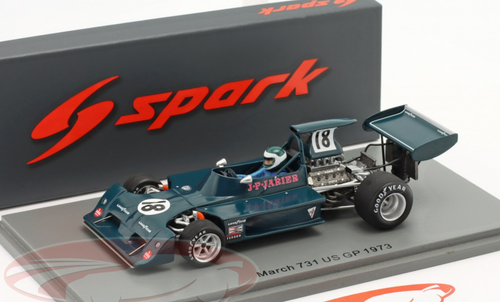 1/43 Spark 1973 Formula 1 Jean-Pierre Jarier March 731 #18 United States GP Car Model