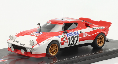 1/43 Spark 1974 Lancia Stratos HF #137 3rd Tour de France automobiles Jean-Claude Andruet "Biche" Car Model