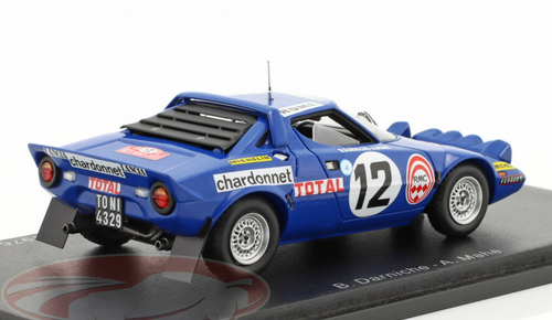 1/43 Spark 1976 Lancia Stratos HF #12 3rd Rallye Monte Carlo Team Chardonnet Bernard Darniche, Alain Mahé Car Model