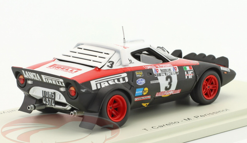 1/43 Spark 1978 Lancia Stratos HF #3 Championnat d'Europe des Rallyes Lancia Pirelli Antonio Carello, Maurizio Perissinot Car Model