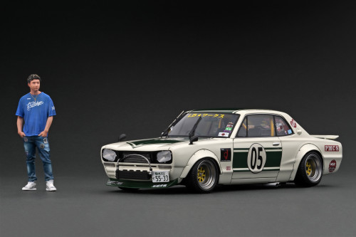 1/18 Ignition Model IG Nissan Skyline LB-WORKS Charasuka Resin Car Model With Mr. Hyuma Kato Figure 1/18 Ignition Model IG Nissan Skyline LB-WORKS Charasuka Resin Car Model With Mr. Hyuma Kato Figure