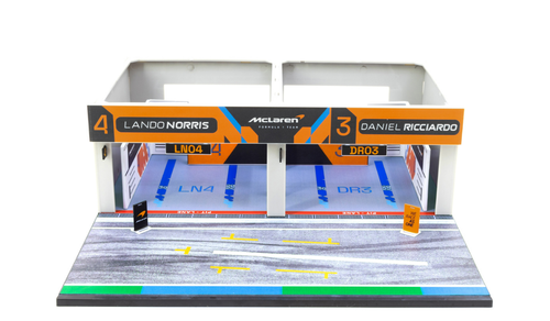 1/64 Tarmac Works Formula 1 McLaren Team Pit Stop Garage Diorama (cars & figures NOT included)