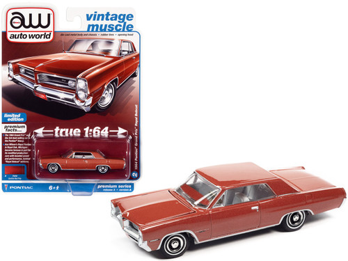 1964 Pontiac Grand Prix Royal Bobcat Sunfire Red Metallic "Vintage Muscle" Limited Edition 1/64 Diecast Model Car by Auto World