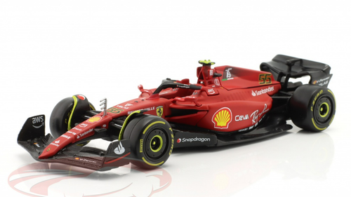 1/43 BBurago 2022 Formula 1 Carlos Sainz Jr. Ferrari F1-75 #55 Standard Edition Car Model