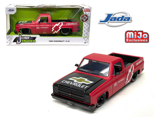 1/24 Jada 1985 Chevrolet C10 Pickup Pro-Stock (Red & Black) Diecast Car Model