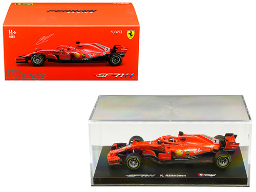 1/43 Bburago Ferrari F1 Formula 1 Racing SF71H #7 Kimi Raikkonen