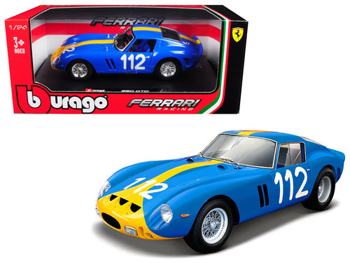 1/24 Bburago Ferrari 250GTO 250 GTO Blue #112 Diecast Car 1/24 Bburago Ferrari 250GTO 250 GTO Blue #112 Diecast Car
