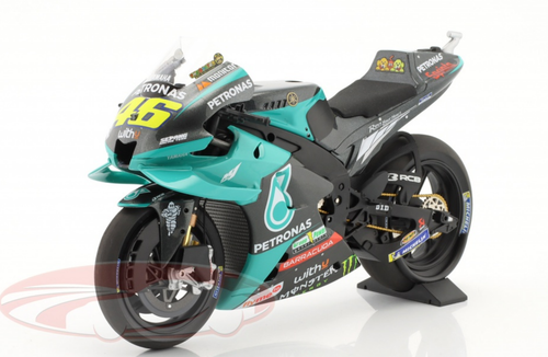 1/12 Minichamps 2021 Valentino Rossi Yamaha YZR-M1 #46 Test Qatar MotoGP Model