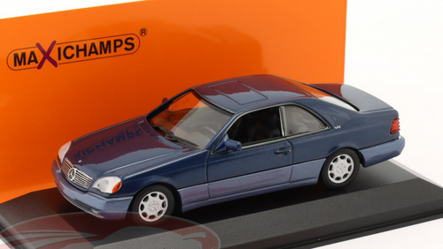 1/43 Minichamps 1992 Mercedes-Benz 600 SEC Coupe (Blue Metallic) Car Model