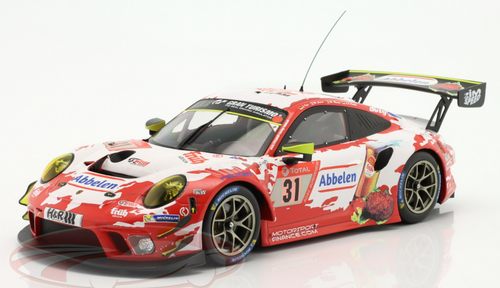 1/18 Ixo 2020 Porsche 911 GT3 R #31 24h Nürburgring Frikadelli Racing Team Lance David Arnold, Mathieu Jaminet, Lars Kern, Maxime Martin Car Model