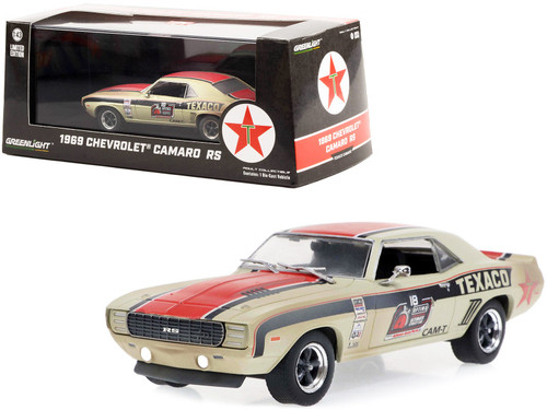 1969 Chevrolet Camaro RS #18 "Texaco" "OPTIMA Ultimate Street Car National Champion: GTV Class" (2021) (Raced Version) 1/43 Diecast Model Car by Greenlight