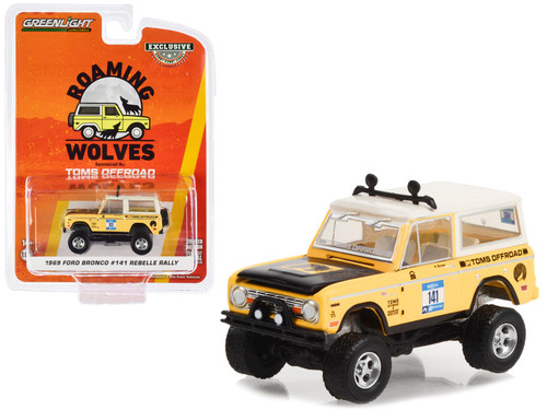 1969 Ford Bronco #141 Rebelle Rally "Toms Offroad: Roaming Wolves" "Hobby Exclusive" Series 1/64 Diecast Model Car by Greenlight