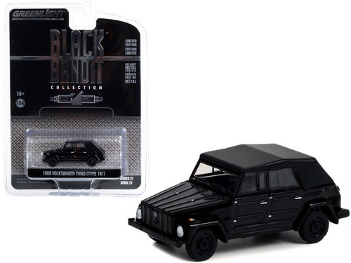 1965 Ford Thunderbird Convertible Black Black Bandit Series 27 1/64  Diecast Model Car by Greenlight - LIVECARMODEL.com