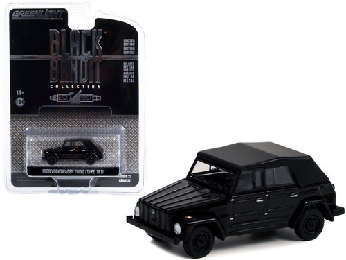 1968 Volkswagen Thing (Type 181) Black "Black Bandit" Series 27 1/64 Diecast Model Car by Greenlight