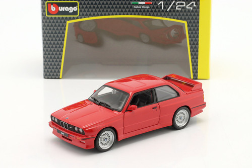 1/24 BBurago 1988 BMW M3 E30 (Red) Diecast Car Model
