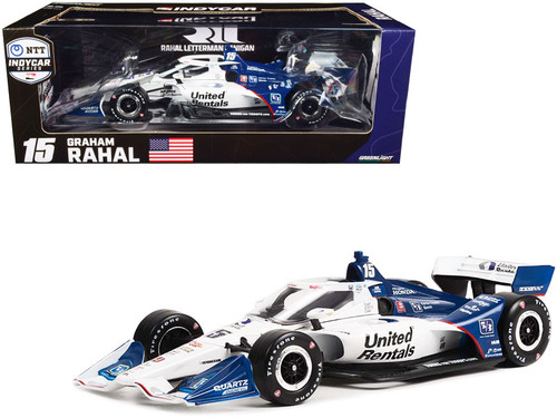 Dallara IndyCar #15 Graham Rahal "United Rentals" Rahal Letterman Lanigan Racing (Road Course Configuration) "NTT IndyCar Series" (2022) 1/18 Diecast Model Car by Greenlight