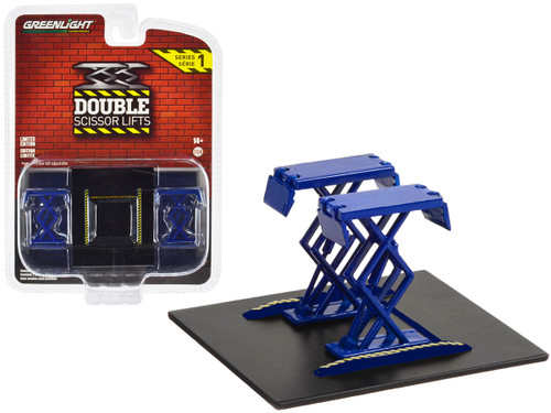 Automotive Double Scissor Lift Blue "Double Scissor Lifts" Series 1 1/64 Diecast Model by Greenlight