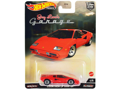 Lamborghini Countach LP 5000 QV Red "Jay Leno’s Garage" Diecast Model Car by Hot Wheels