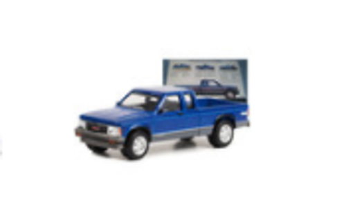 1991 GMC Sonoma Pickup Truck Blue Metallic and Gray "It's Not Just A Truck Anymore" "Vintage Ad Cars" Series 8 1/64 Diecast Model Car by Greenlight