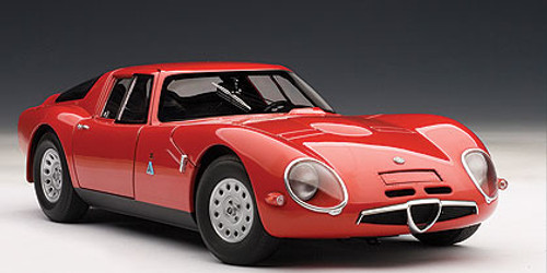 1/18 AUTOart 1965 Alfa Romeo TZ2 (Red) Car Model - LIVECARMODEL.com