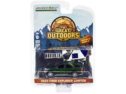 2022 Ford Explorer Limited Green Metallic with Modern Rooftop Tent
