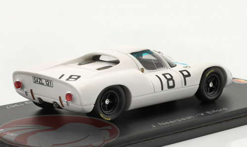 1/43 Spark 1967 Porsche 910 #18 3rd 1000km Nürburgring Porsche System Engineering Jochen Neerpasch, Vic Elford Car Model